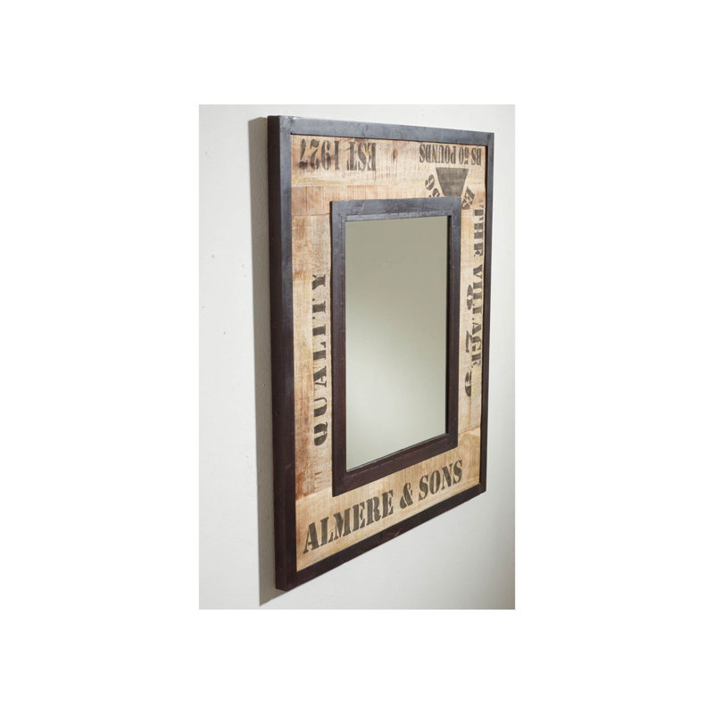 Factory Wood Wall Mirror