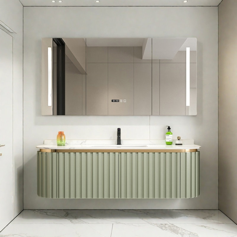 Simple modern style bathroom cabinet, 21.6" H x 55.1" W x 21.6" D