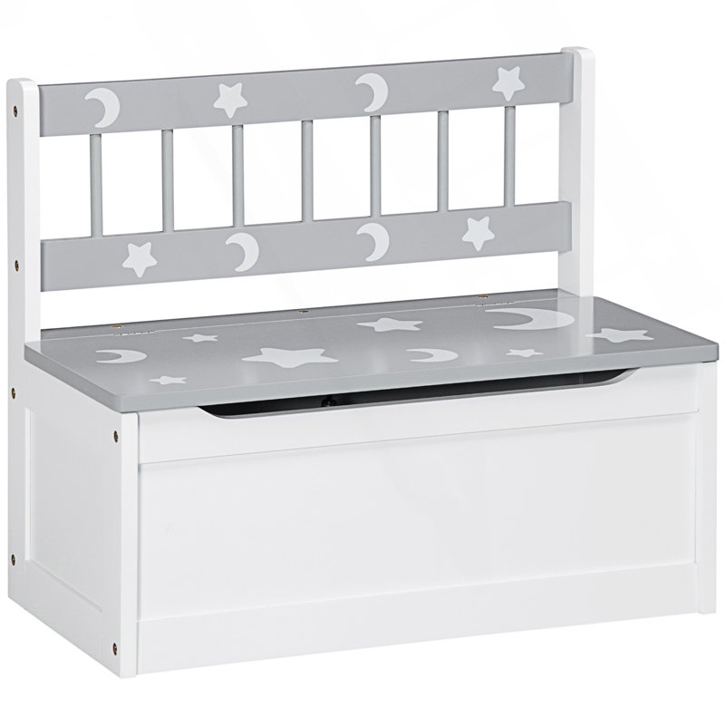 Coffre à jouets, banc de rangement avec grand intérieur de 27 L, banc avec rangement