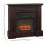 Foyer électrique 32 po avec manteau de cheminée autoportant Homcom - 1400 W