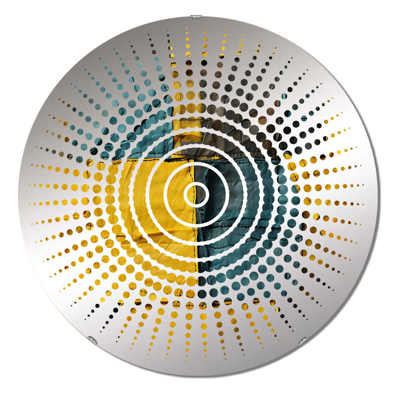 Meva - Miroir mural Sun Circles, 31,4 po x 31,4 po