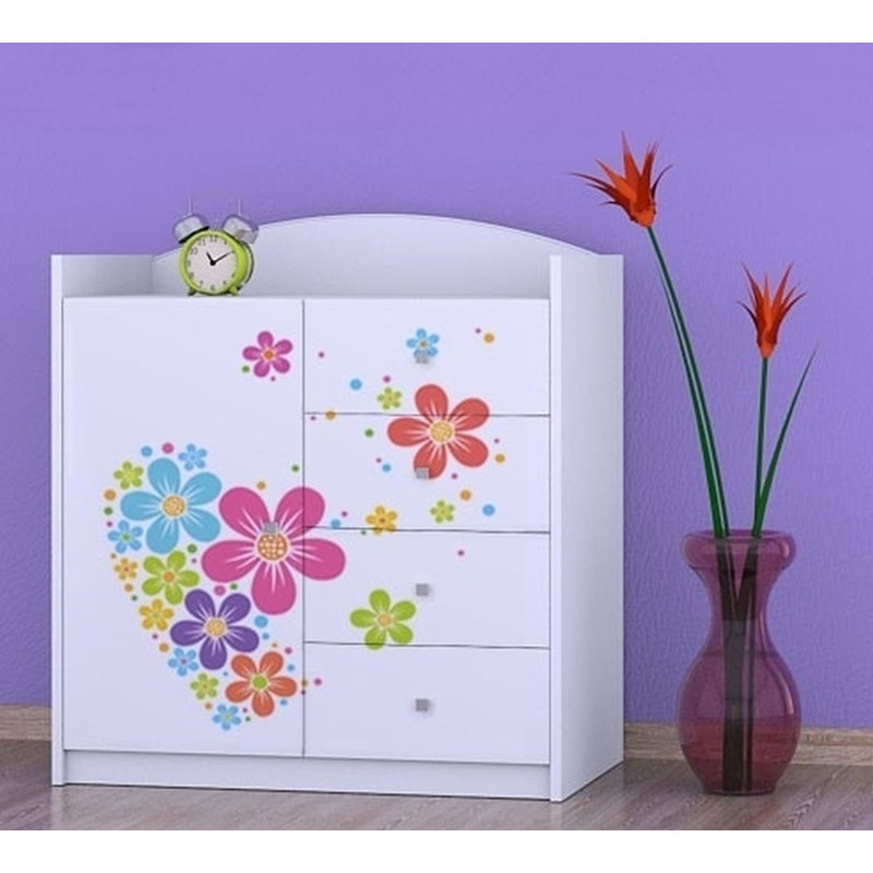Niemi Kids 4 - Drawer Combo Dresser, White