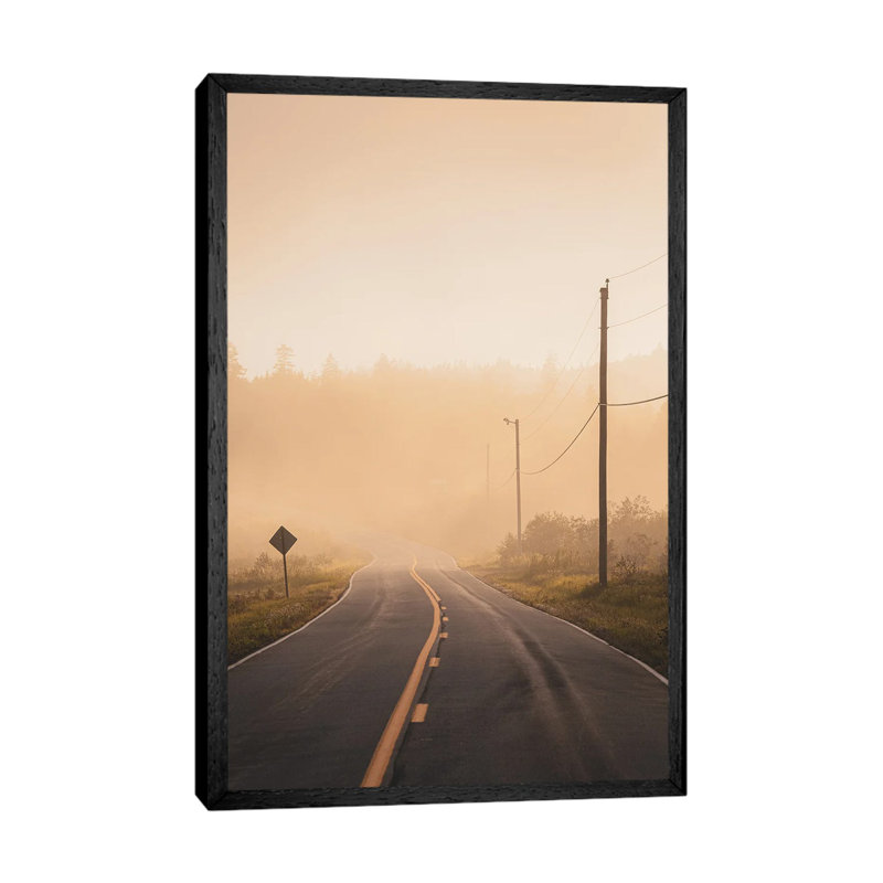 Foggy Lubec 1 Piece Wall Art on Canvas, 66.04 cm H x 45.72 cm W, Black Floater Frame