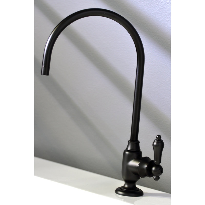 Kingston Brass Heirloom Single-Handle 1-Hole Deck Mount Water Filtration Faucet, Matte Black