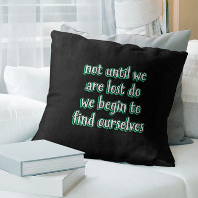 Housse de coussin tableau noir de style trouver vous-même