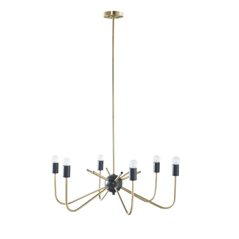 Lustre en métal 6 lumières Alexis