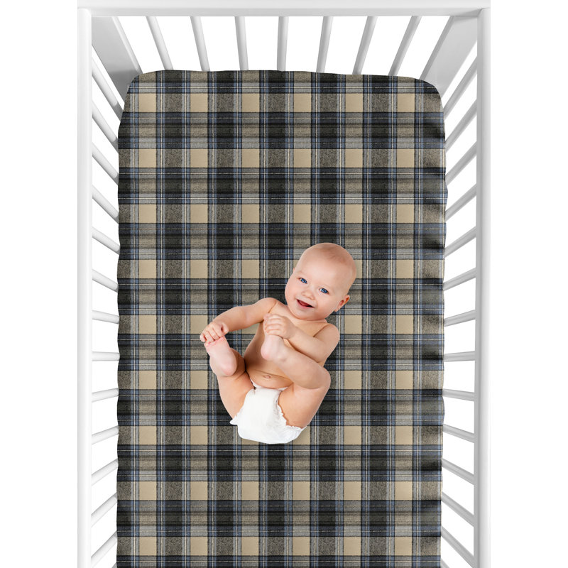 Drap-housse pour lit de bébé en flanelle Rustic Patch