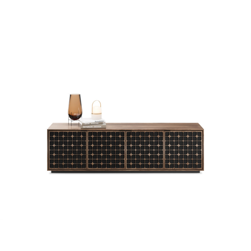 Elements - Cabinet with Rolling Plinth Base - Constellation Door, Natural Walnut