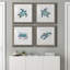 «Bubble Blue Turtle I», ensemble de 4 peintures sur toile encadrées-776471396-776471397