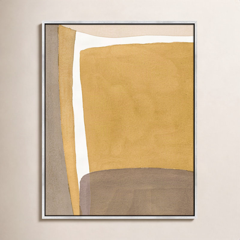 Light Ochre Framed Print by Julia Balfour, 20" H x 16" W x 1.4" D, Silver Framed Canvas
