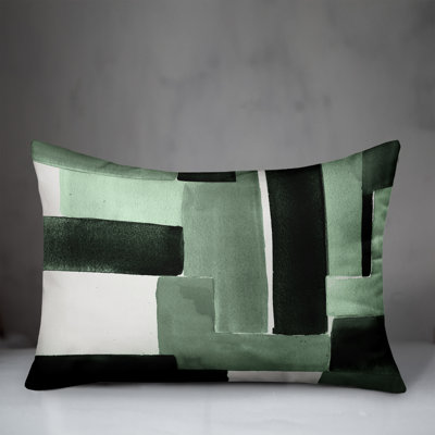 Dulzaides Abstract Outdoor Reversible Throw Pillow