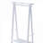 FlowLuxe 59 Inch Tall Snow White Wood Standing Garment Coat Rack with Storage Shelves