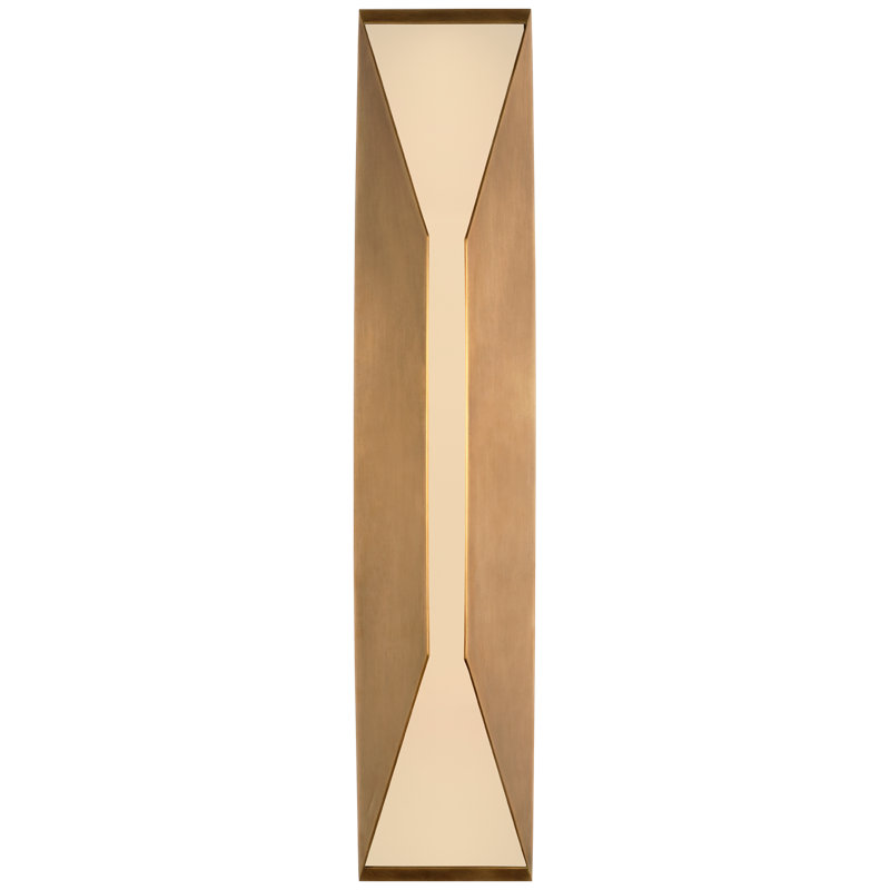 Stretto 1 - Light LED Outdoor Sconce, Antique-Burnished Brass