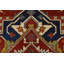 Tapis oriental tribal en laine rouge noué à la main 9 pi x 11 pi 11 po Serapi