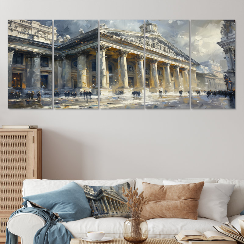 Ensemble de décorations murales gris et blanc Marvel Banks - Banks, H 32 po x l 80 po