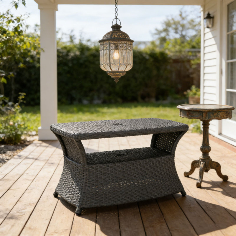 Patio Coffee Table Side table, Brown Multi