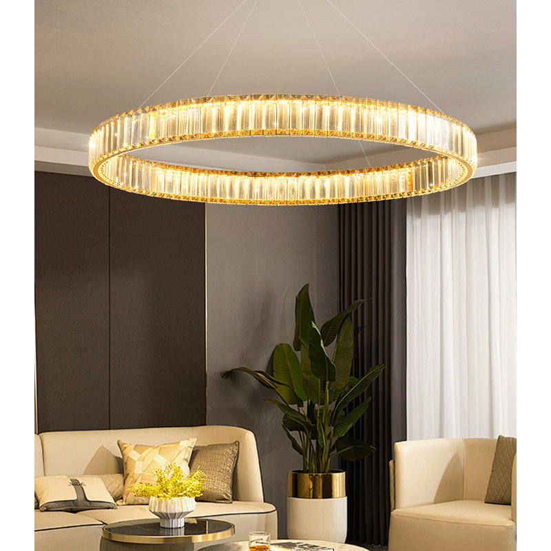 Lustre moderne 32 po à DEL, Gold