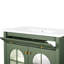 Lavabo de salle de bain Mid-Century, verre antique, éclairage à mouvement automatique, lavabo intégré de 36 pouces avec lumières à capteur intégré et base imperméable