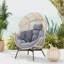 Oversized Egg Style Chair With Cushions & Headrest Heavy-duty Metal Frame For Yard-1704398445