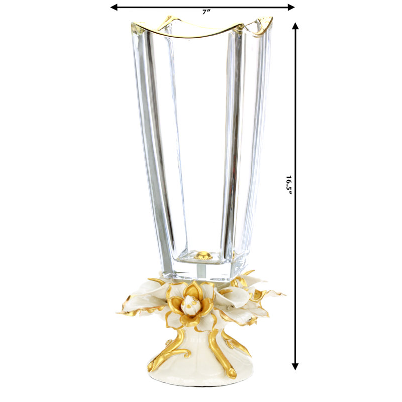 Scalloped Calla Lily Vase - 9 X 14 Inches