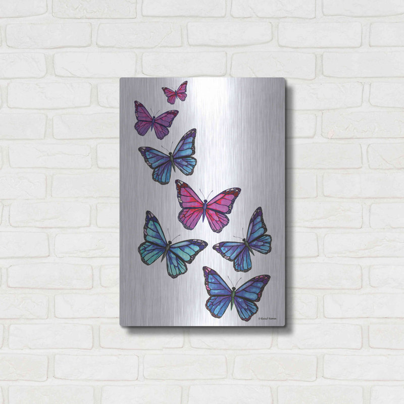 «Vibrant Flying Butterflies» par Rachel Nieman, H 24 po x l 16 po