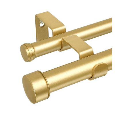 Double Curtain Pole 80-218 Cm, 25Mm Extendable Curtain Poles For Eyelet Curtains