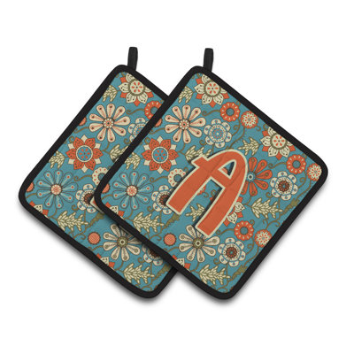 Fleur rétro Potholder