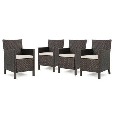 Eades Outdoor Dining Armchair with Cushions by Latitude Run