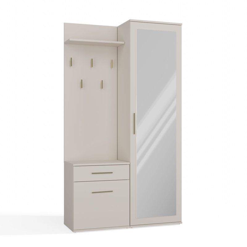 1 Door Laminate Wardrobe, Cashmere