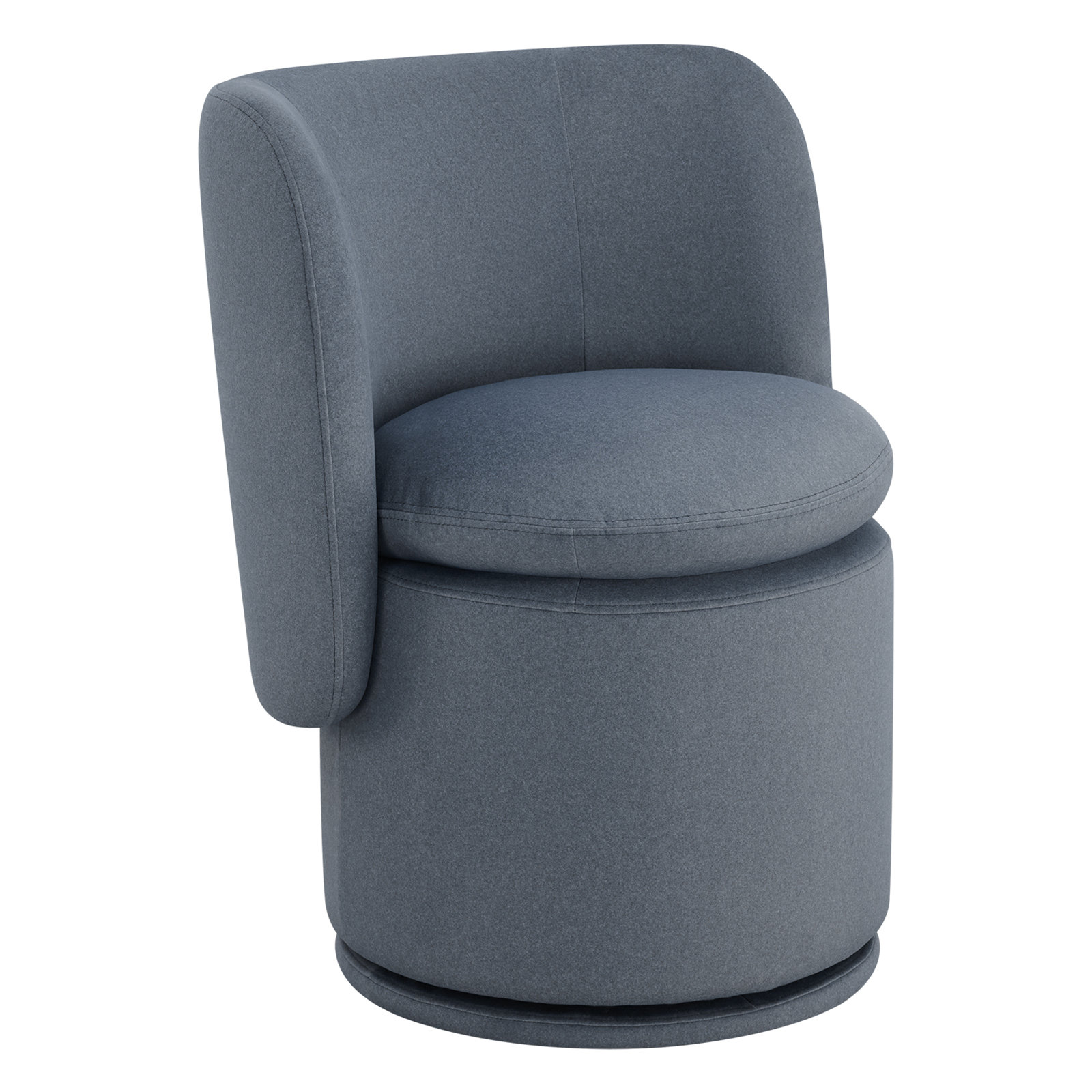Adrielle Swivel Linen Side Chair, Storm Polyester