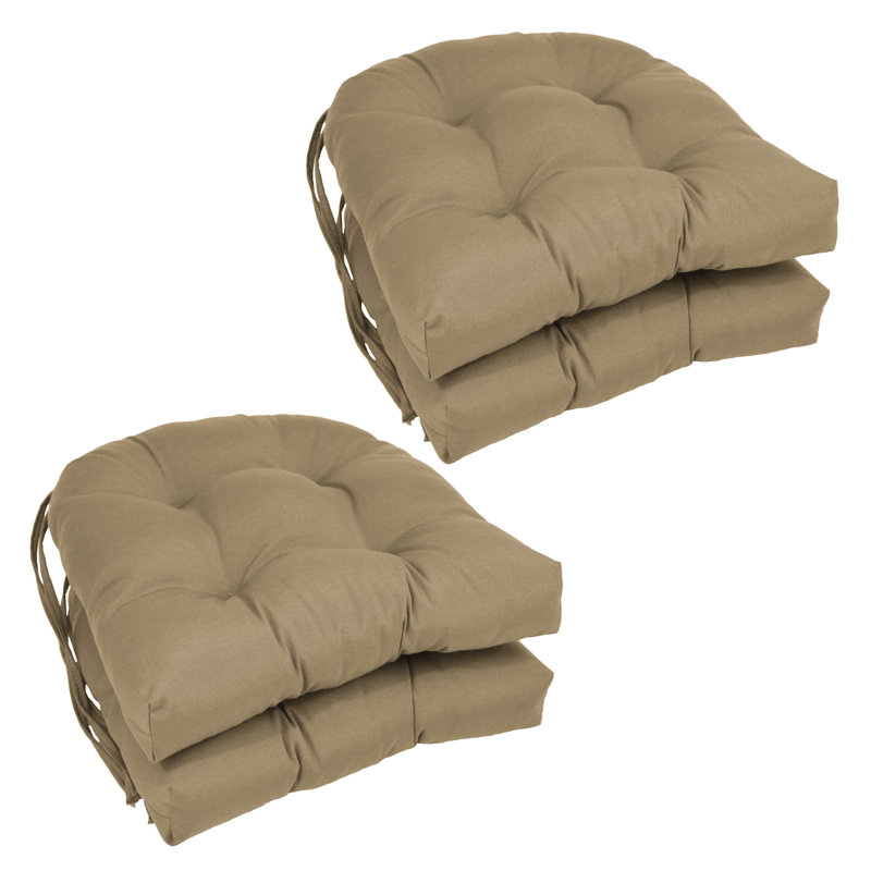 Outdoor 3.5'' Dining Chair Seat Cushion, Toffee