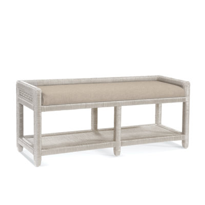 Glinda Wicker Shelves Storage Bench by Birch Lane