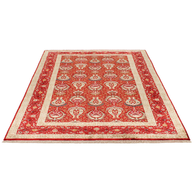 Tapis turc 5 x 7 rouge et rouge Anatolian
