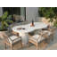 Garden Dining Table SIRMIONE 200 cm 110 cm Terrazzo Effect White Terrazzo