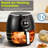 Air Fryer 5.8QT/5.5L, Uten 1700W AirFryer High-Power Electric Hot Temperature Control & Timer Knob, Non Stick Fry Basket, Dishwasher Safe, Apply to Party, Afternoon Tea, Black