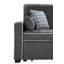 Canapé-lit en tissu 70 po Austin avec 2 ports de chargement USB et 4 coussins décoratifs Austin