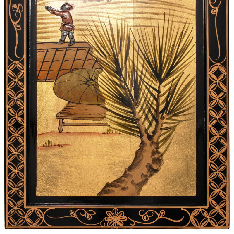 Gold Lacquer Wall Screen - Ching Ming