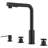 2 Handle Pull Down Kitchen Faucet With Soap Dispenser-116731258