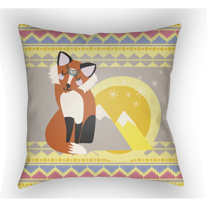 Littles Outdoor Throw Pillow, 18" H x 18" W x 4" D, Dark Blue