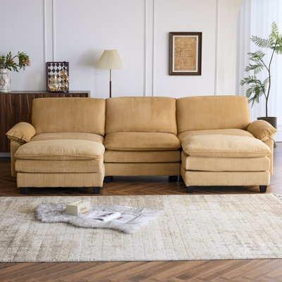 Shugar Solid and Manufactured Wood U-Shaped Sectional 
