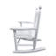 Chaise berçante blanche pour enfants - Intérieur ou extérieur - Convient aux enfants - Durable