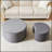 Nesting Coffee Table Set Of 2, Upholstered Round Tables For Living Room, Modern Foam Ottoman And Side Table, No Assembly Required-977535153
