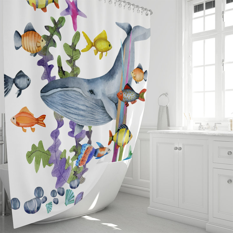Rideau de douche simple à imprimé animal, H 72 po x l 70 po
