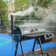Free-standing 36” Barrel Charcoal Grill w/ Offset Smoker 941 sq. in for Camping, Backyard Cooking