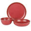 Service de table en mélamine 12 pièces Gibson Home Rockabye - rouge mat-81150210