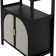 Boho 3-Shelf Bookshelf Cabinet With Rattan Doors