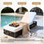 Chaise longue de piscine réglable à l'arrière, corde tissée et structure en fer avec coussin épais, chaise longue d'extérieur pour la piscine, la plage et la cour-775964224-776602153