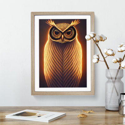 Glowing Owl - Single Picture Frame Print