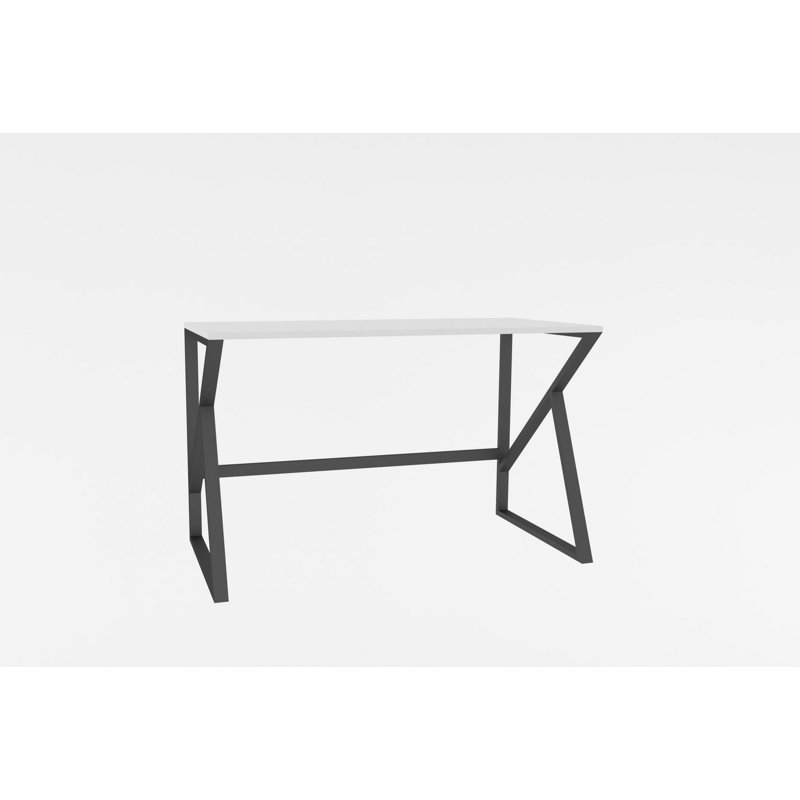 Bureau d'étude moderne, blanc, 47,2 po x 29,5 po x 23,6 po | 100% panneau de particules enduit de mélamine, épaisseur: 0,7 pouce | Idéal pour le bureau personnel, l'école et les espaces industriels, design scandinave élégant, facile à nettoyer
