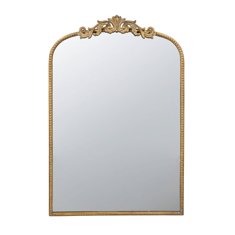 Wall Mirror, Accent Mirror For Bathroom, Bedroom, Living Room, Gold, 36" x 24"